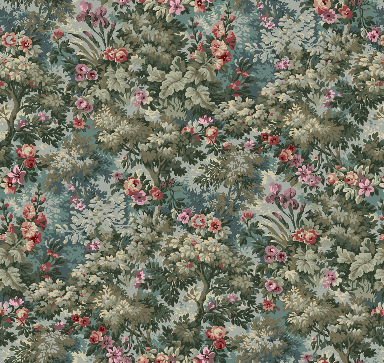 Панно Loymina Панорама Английский сад: панорамный паттерн PNR4 005 3×1 Панно Loymina Панорама Английский сад: панорамный паттерн PNR4 005 3×1